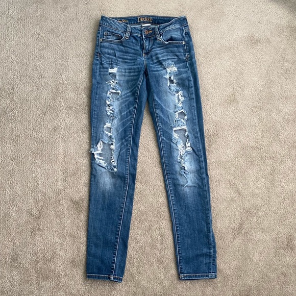 Decree Seriously Distressed Skinny Jeans - Picture 2 of 10